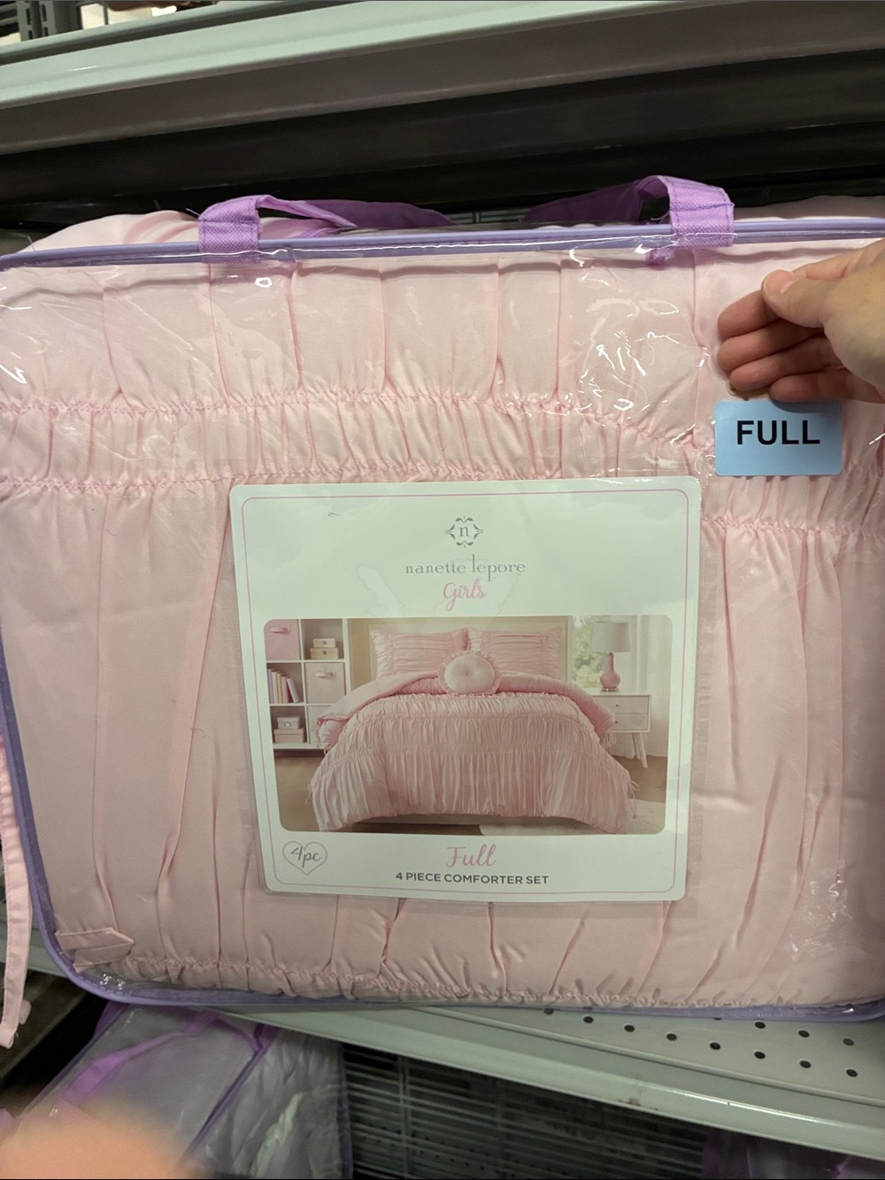 Nanette Lepore Girls Pink Full 4-Piece Comforter Set